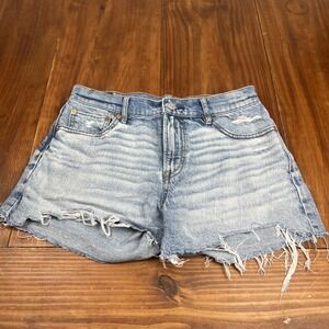 American Eagle Relaxed Short Distressed Denim Cutoff Shorts Size 4 Boho